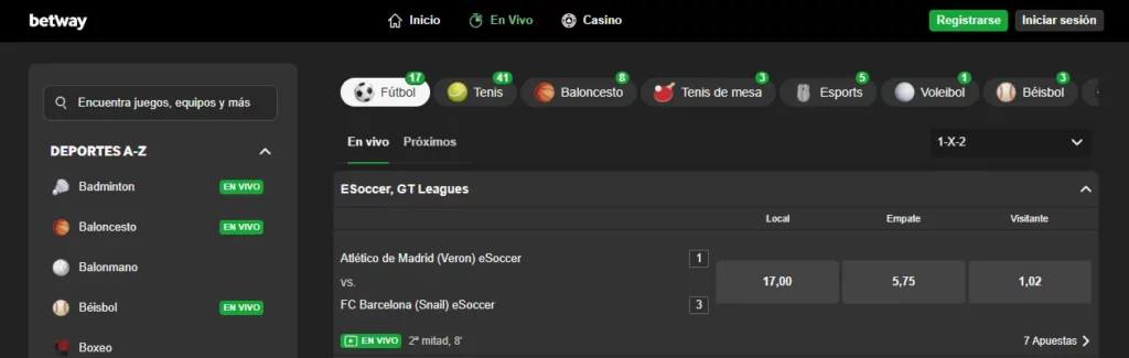 Apuestas Deportes en Vivo