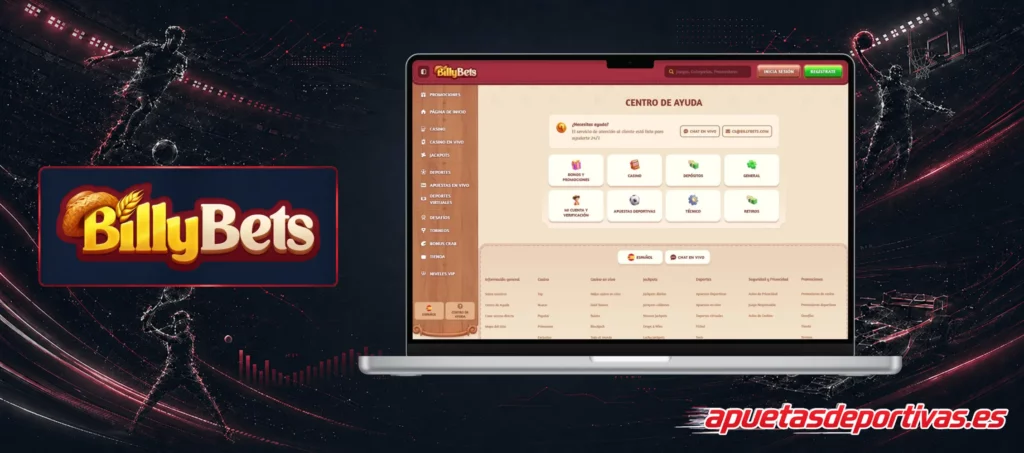 Soporte Cliente BillyBets Casino