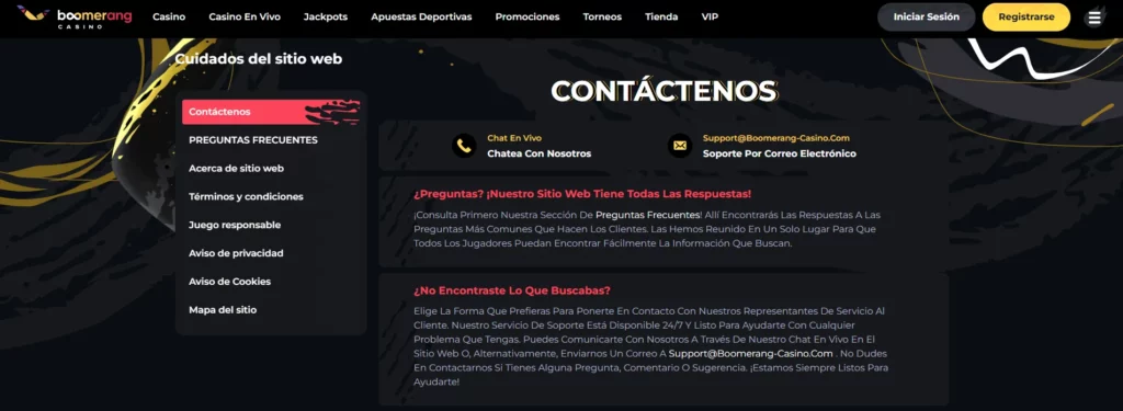 Boomerang chat en vivo