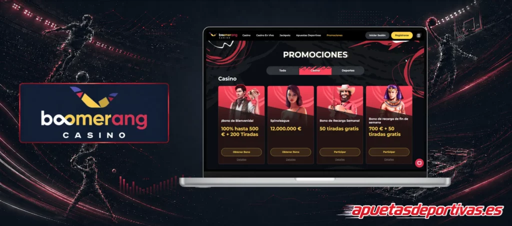 Boomerang Bet Casino bonos y promociones
