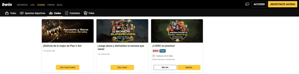 Bonos de Casino