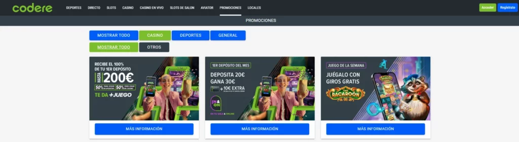 Bonos de Casino