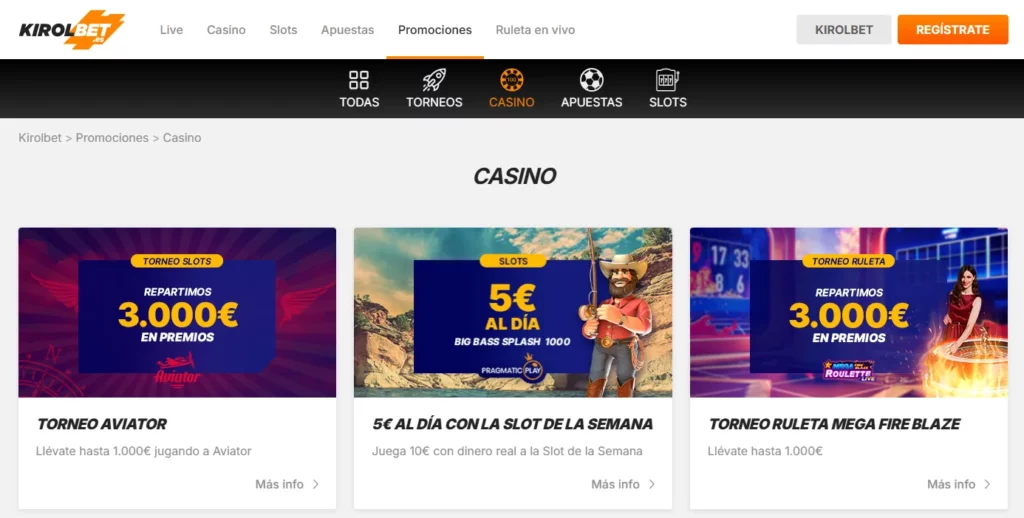 Kirolbet Bonos de casino
