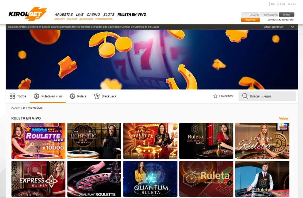 Kirolbet Juegos shows en vivo