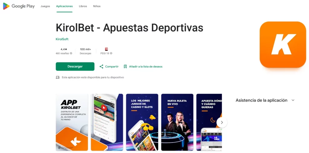Kirolbet Aplicación móvil Android