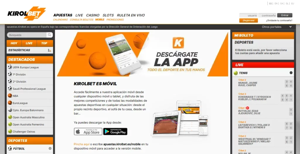 Kirolbet Descarga Android iOS