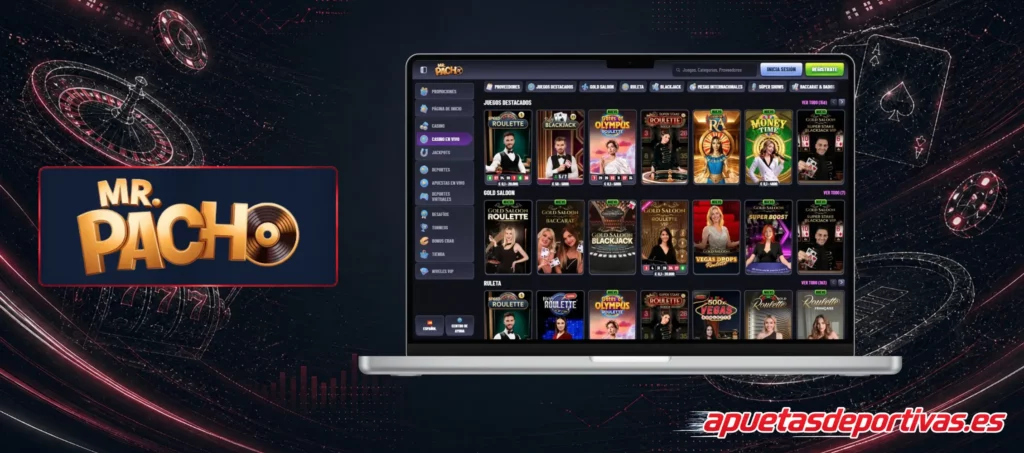 Juegos Shows en Vivo Mr.Pacho Casino