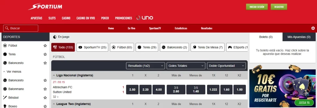 Apuestas Vivo en Deportes