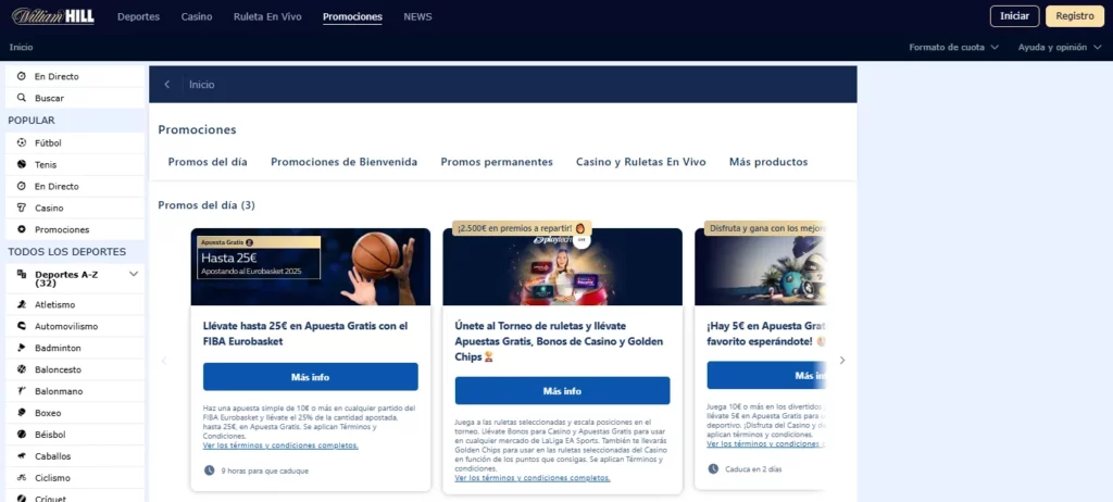 Bonos de Deportes