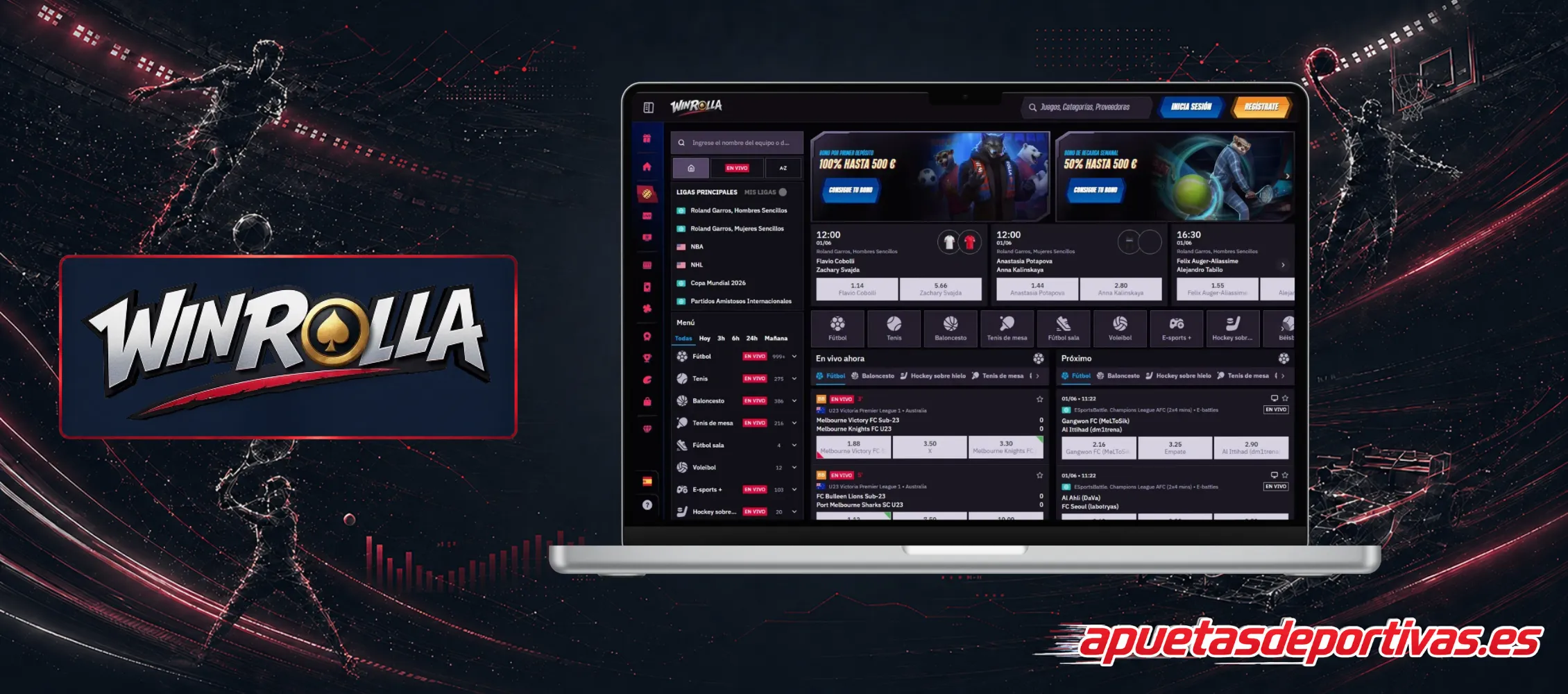 Apuestas deportivas WinRolla Sports
