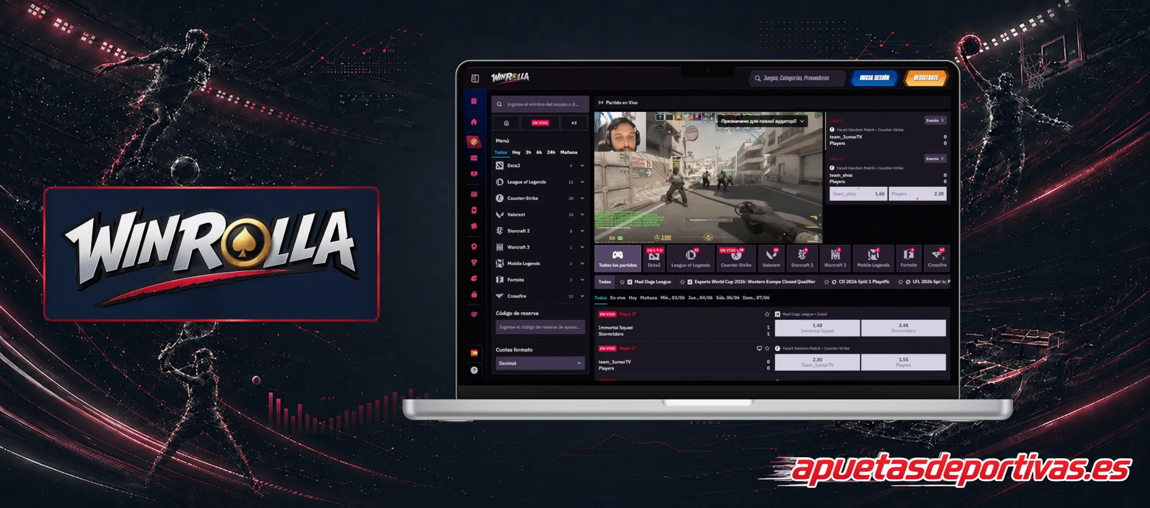 Apuestas en eSports WinRolla