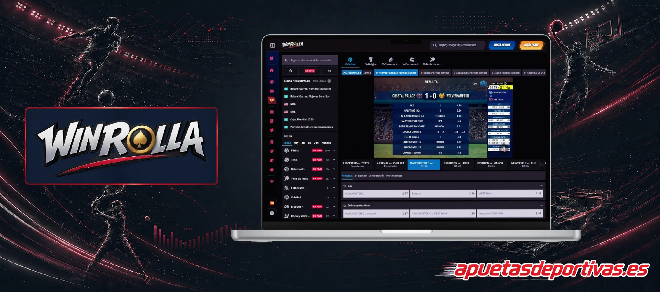 Apuestas en deportes virtuales WinRolla