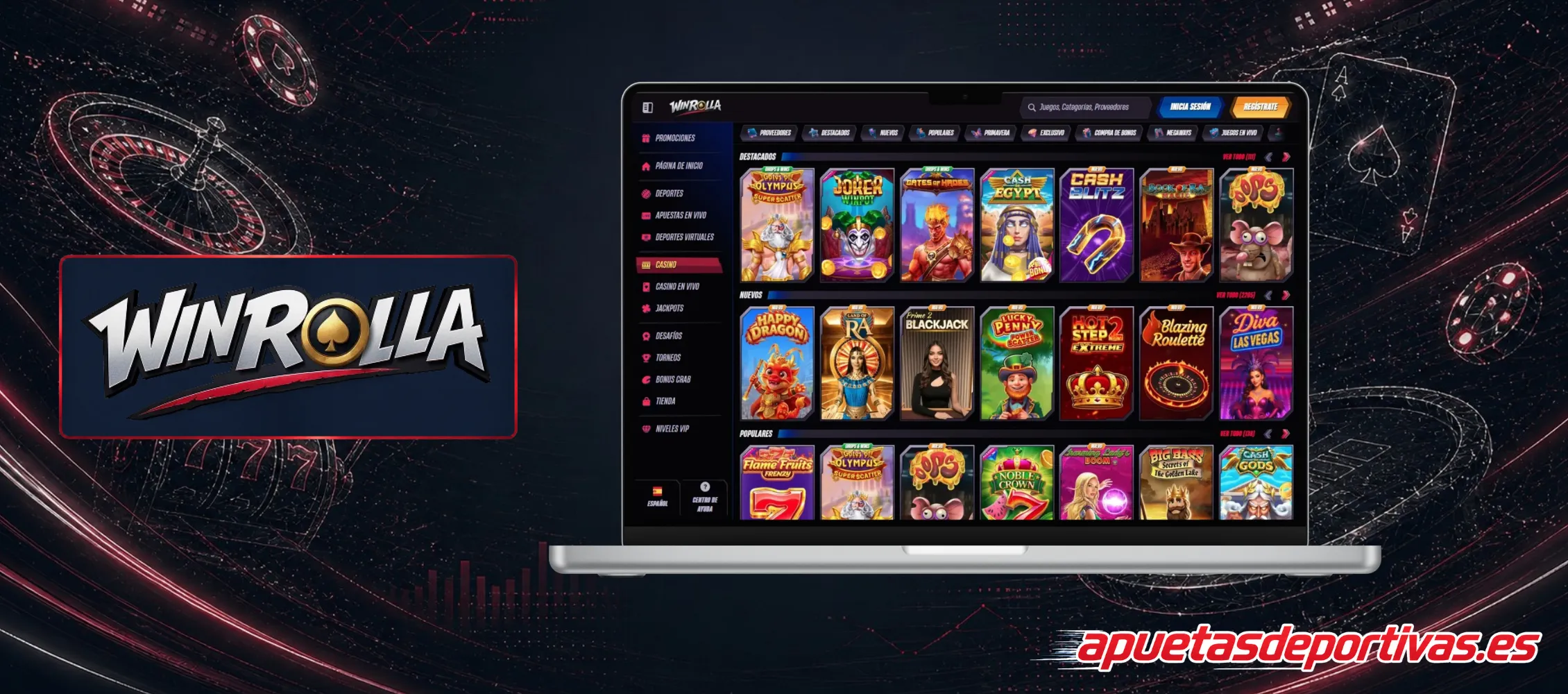 Juegos casino tragamonedas WinRolla Casino