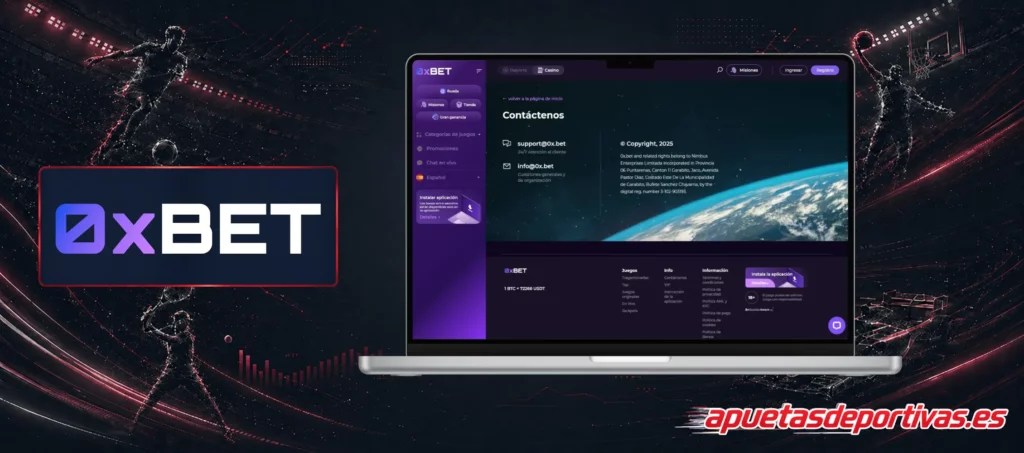 Soporte cliente 0xBet Casino