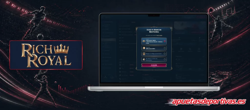 Proceso registro RichRoyal Casino Online
