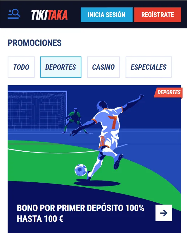 Mundial FIFA Ofertas bienvenida TikiTaka