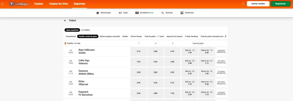 leovegas apuestas deportivas online
