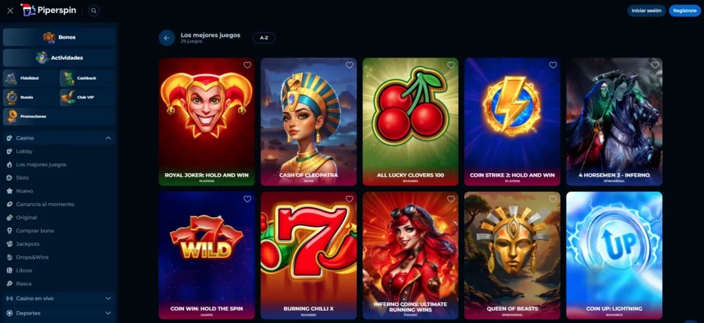 Piperspin Juegos casino tragaperras