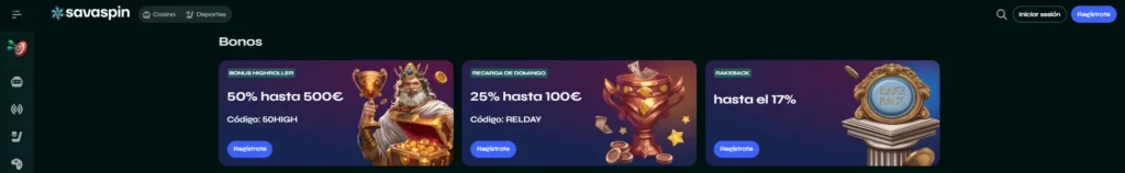 Savaspin Bonos del Casino