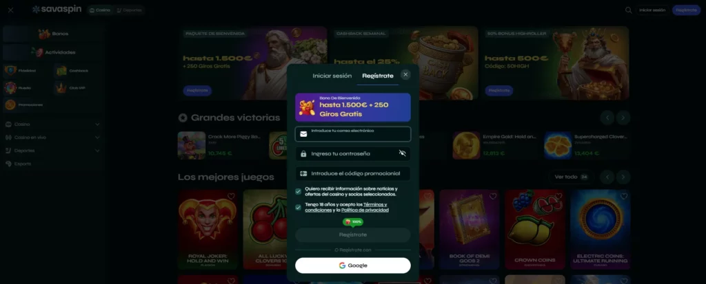 Savaspin Proceso de Registro