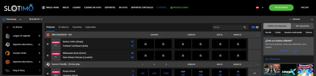 Slotimo Apuestas en eSports