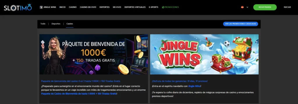 Slotimo Bonos de Casino