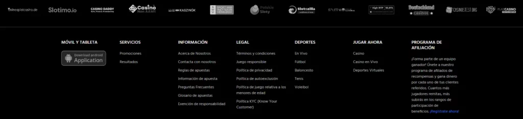 Slotimo Aplicación móvil Android