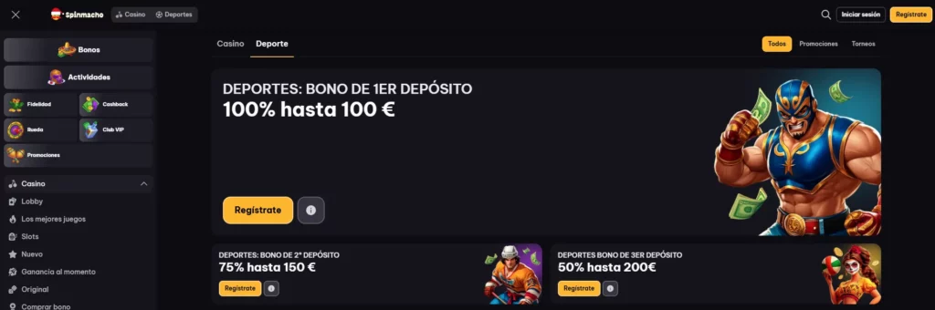 Spinmacho Bonos deportivos
