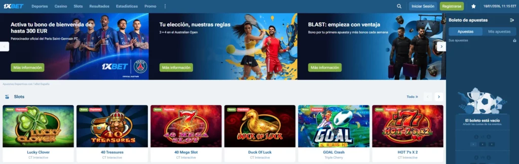 1xBet apuestas deportivas plataforma