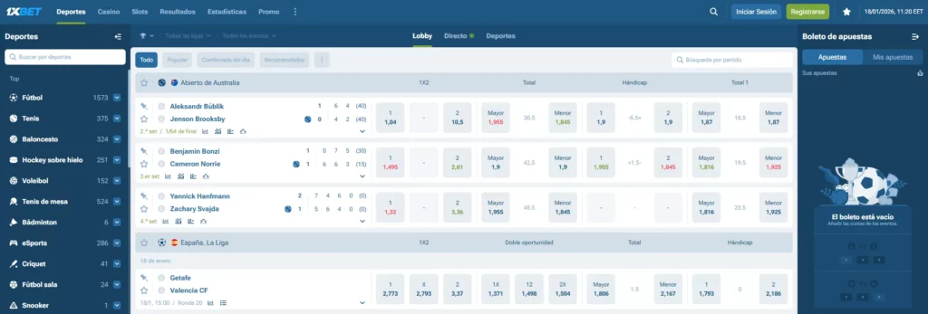 1xBet Sportsbook Apuestas deportivas