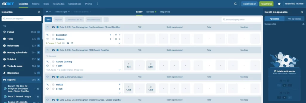 1xBet Apuestas en eSports