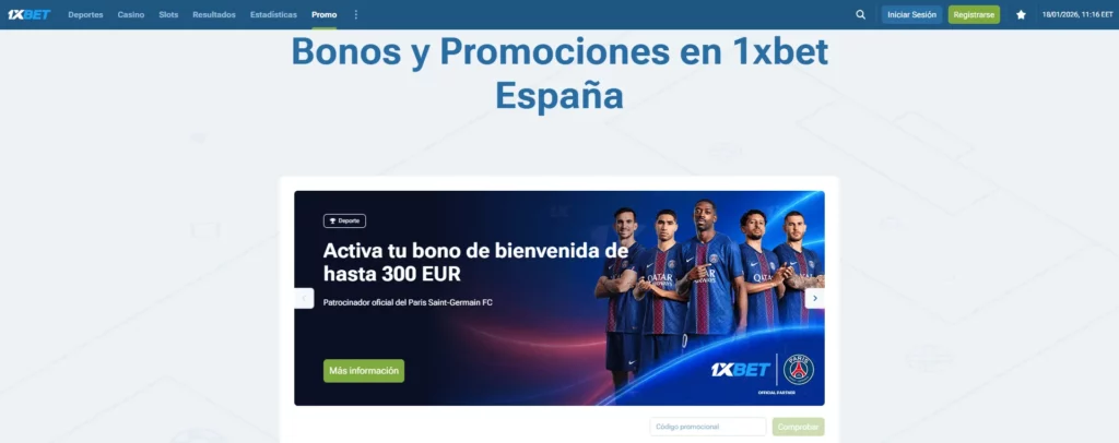 1xBet Bonos apuestas deportivas