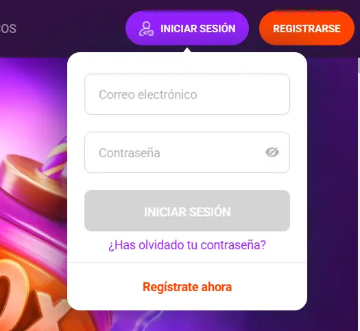 Tonybet Proceso de Login