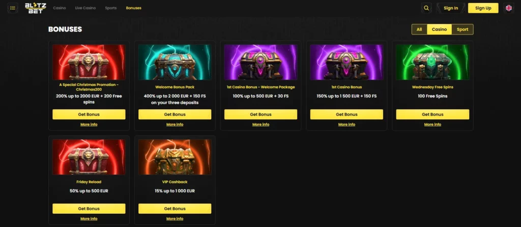 Blitz-Bet Bonos de casino
