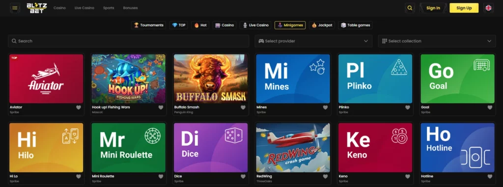 Blitz-Bet Juegos rápidos