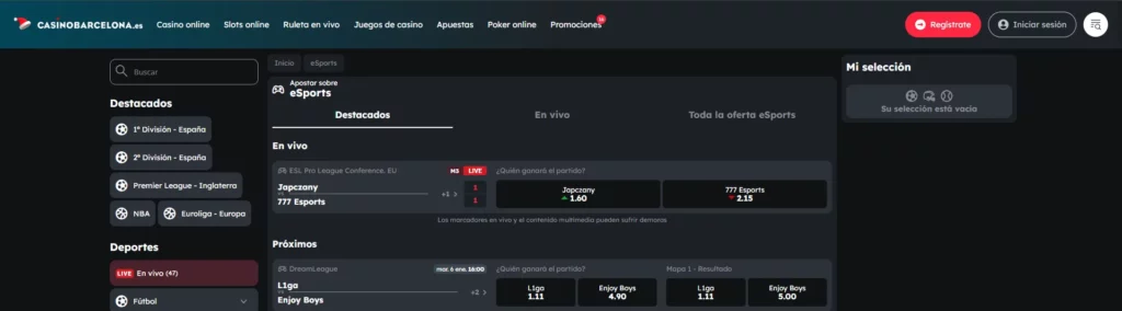 Casino Barcelona Apuestas eSports
