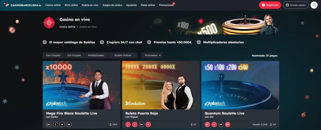 Casino Barcelona Juegos shows en vivo