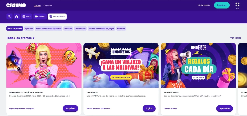 Casumo Bonos de casino