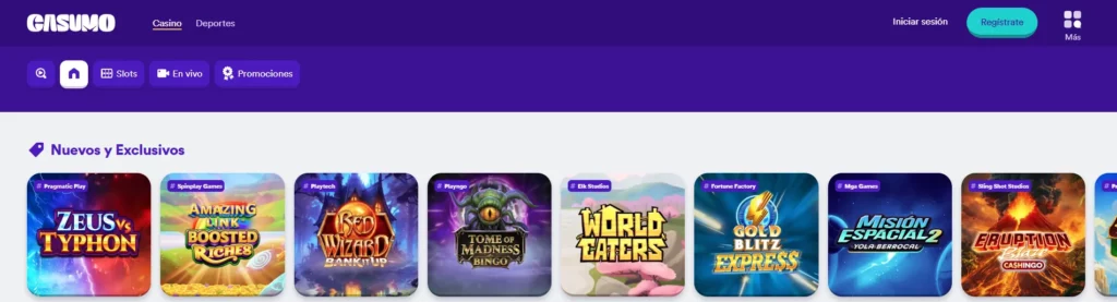 Casumo Nuevos juegos casino