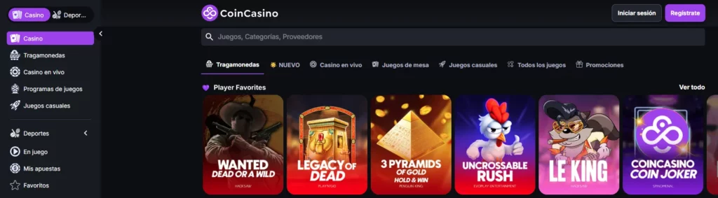 CoinCasino Juegos Tragamonedas