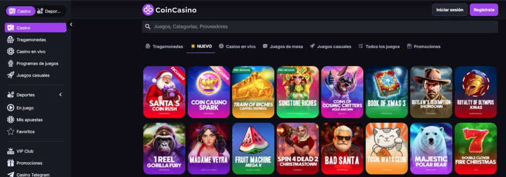 CoinCasino Nuevos Juegos