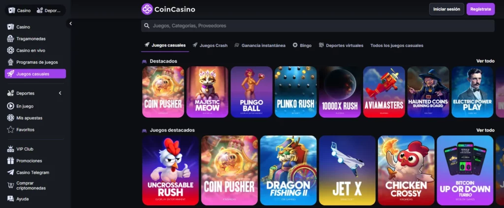 CoinCasino Juegos Rápidos