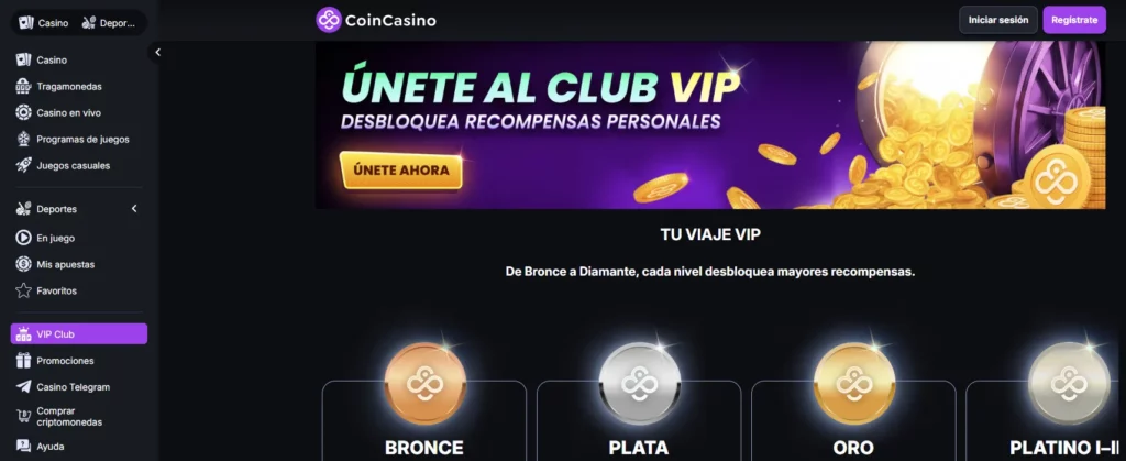 CoinCasino Programa VIP