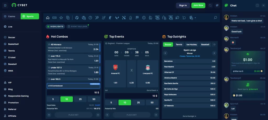 Cybet Casino Apuestas Deportivas