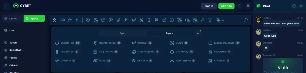 Cybet Apuestas en eSports