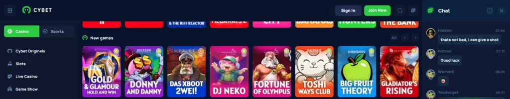 Cybet Nuevos Juegos Casino
