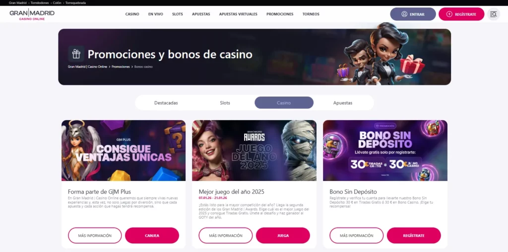 Gran Madrid Bonos casino