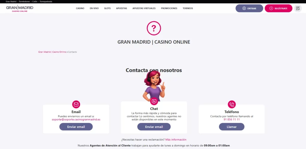 Gran Madrid Soporte cliente