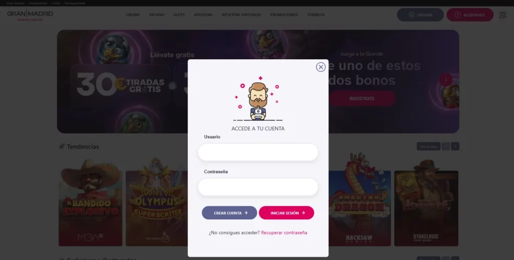 Gran Madrid inicio sesión