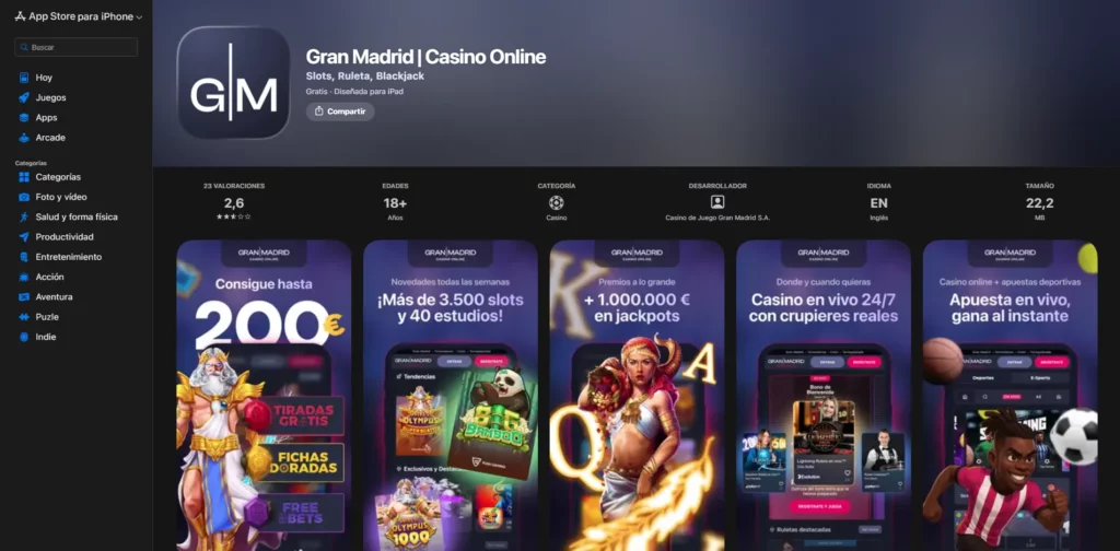 Gran Madrid app iOS
